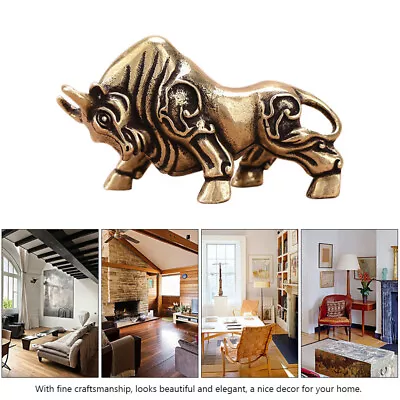 Buy  Home Decoration Office Feng Shui Animal Statue Lucky Bull Statues Brass Solid • 16.99£