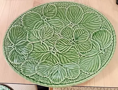 Buy Vintage Bordallo Pinheiro Large Green Cabbage Leaf Serving Platter 11” Portugal • 12.50£