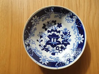 Buy Rathbone, 19th Century STONEWARE Blue And White Round Plate, London C.1820 • 5£