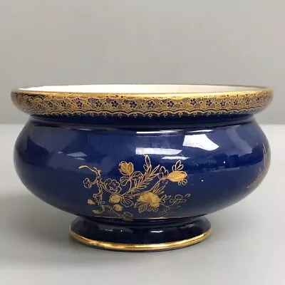 Buy Wilton Ware Harley Jones Chinoiserie Footed Serving Bowl 5008 Gold Blue 15cm -CP • 49.99£