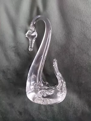 Buy Beautiful Dartington England Paperweight Clear Glass Swan • 6£