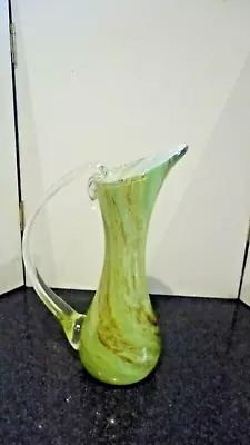 Buy Alum Bay Studio Glass Green Swirl Jug • 27£