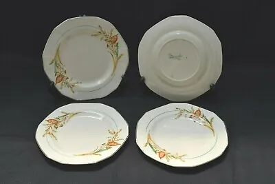 Buy Alfred Meakin - Art Deco Cream, Harvest, Wheat Pattern Side Plates 6.5  (Qty 4) • 10£