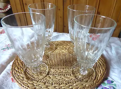 Buy 4 Vintage Mid Century French Luminarc Hi Ball Tumblers/ Glasses Approx 16cm Tall • 5£