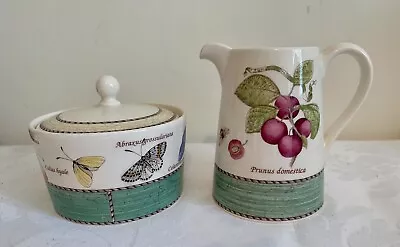 Buy Wedgwood Queensware ‘Sarah’s Garden’ Pattern-1997-Lidded Sugar Bowl &Jug-As New • 18£