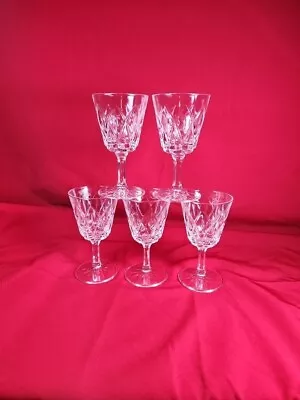 Buy Beautiful Vintage Cut Sherry Glasses Set Of Five Mint Condition Retro Freepost  • 9.99£