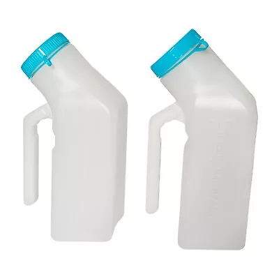 Buy X2 Male Urinal  Portable Incontinence Bottle For Men Travel Leakproof Screw Lid • 8.49£
