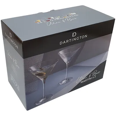 Buy Dartington Crystal Martini Glasses From Wine & Bar Collection 2 Pack 240ml 172mm • 21.99£