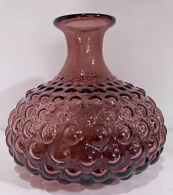 Buy Vintage Amethyst Hobnail Purple Genie Vase Imperial Glass RARE • 32.66£