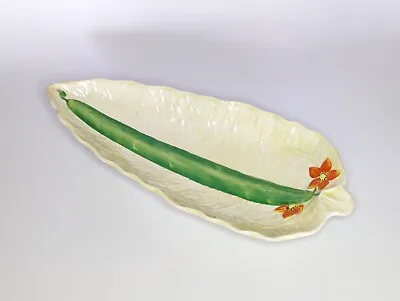 Buy Vintage Beswick Ceramic Plate Cucumber Glazed Cream Serving Dish Leaf Oval Rare • 12£