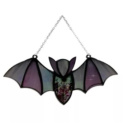 Buy Halloween Bat Stained Glass Suncatcher Window Hanging Acrylic Wall Art Decors • 5.35£