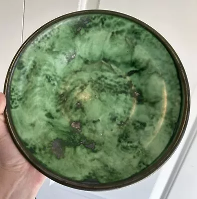 Buy Vintage Nittsjö Sweden Ceramic Erik Mornils Desigb Green MCM Bowl Serving Dish • 46.13£