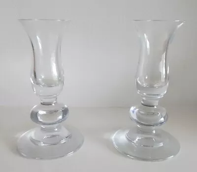 Buy A Pair Of Elegant Vintage Glass Candle Holders • 22£
