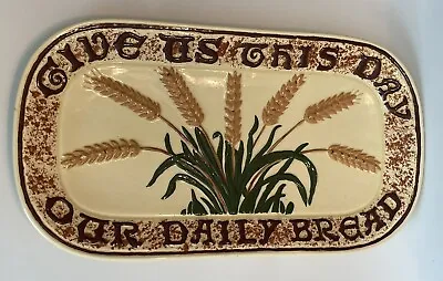 Buy Bread Plate Vintage Holland Mold Wheat Design  Give Us This Day  13  Platter • 7.66£