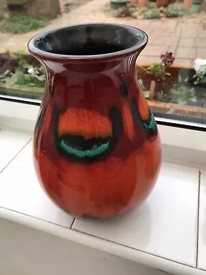 Buy Poole Pottery Vase, Volcano Red Orange Pattern, Height 20cm #232 • 65£