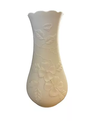 Buy Vintage Kaiser White Bisque Porcelain Bud Vase # 652 Floral Dogwood Signed Mint • 20.11£