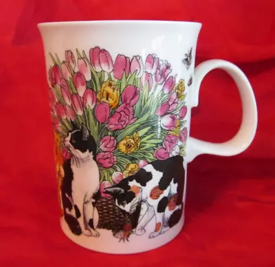 Buy Vintage Dunoon SOPHISTICATS Fine Bone China Mug By Sue Scullard Cats Flowers • 13.73£