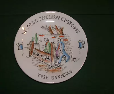 Buy Burleigh Ware Plate  Ye Old English Customs- The Stocks • 2£