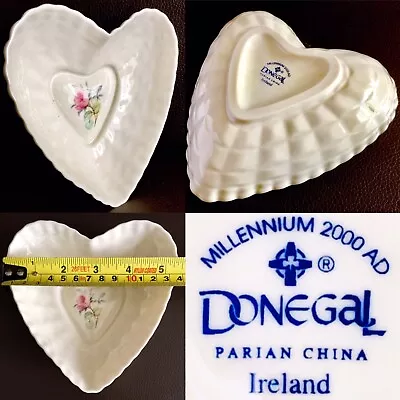 Buy Rare Irish Donegal “Millennium” 2000 AD Parian China 5.5”/14cm Heart Shape Bowl • 75£