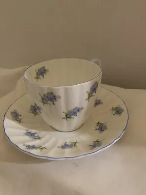 Buy Vintage Tuscan Fine English Bone China Tea  Cup And Saucer Blue Floral • 13.23£
