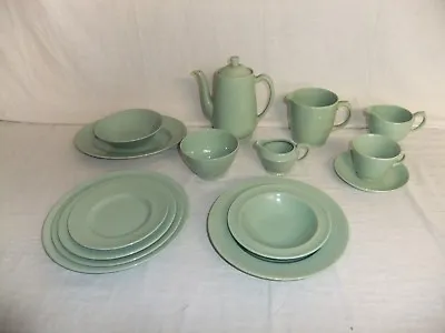 Buy C4 Woods Ware Pottery - Beryl - Vintage Green Tableware, Stamps May Vary - 4E6C • 7.99£