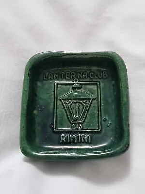 Buy Vintage Rimini Green Bitossi Pottery Dish Ashtray Rare - Lanterna Club Rimini • 25£