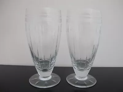 Buy STUART England Fine Crystal Stemware OLETA 7 5/8  Water Goblet Glass Set Of 2 • 61.57£