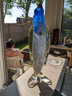 Buy Vintage Murano Made In Italy Tall Glass Penguin. 12  Tall • 18£