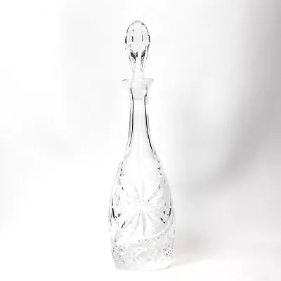 Buy BOHEMIAN DECANTER HAND BLOWN CUT CRYSTAL 750ml  VINTAGE C.1970 15in H  EXC COND • 28£