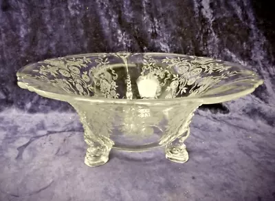 Buy Elegant Glassware - Heisey Rosalie Dolphin Footed Centerpiece Bowl 11  - Mint • 24.01£