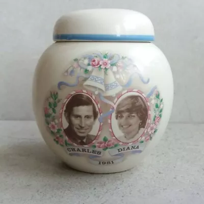 Buy Carlton Ware Ginger Jar/Pot Wedding Of Charles & Diana VGC • 2.50£