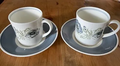 Buy Wedgewood Susie Cooper  Design Coffee Cups & Saucers Set - Glen Mist Design • 10£
