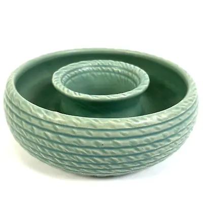 Buy VTG 30s Lovatts Stoneware Posy Ring Vase Flower Trough Green Glaze Cottagecore • 14.99£