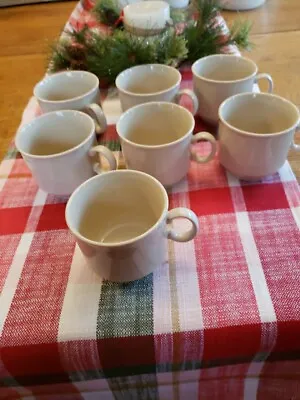 Buy Lord Nelson LNE2 Tea Cups Coffee Mugs Beige China Stackable Set Of 7 • 18.49£