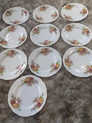 Buy Vintage 1960's Duchess Bone China English Rose Tea Plates X10 6.5cm • 33£