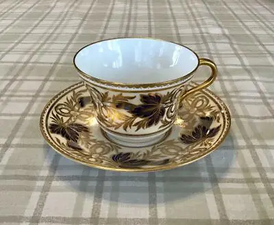 Buy Paragon China/Burley & Co Cobalt Blue & Gold Patterned Cup & Saucer, Pat.# 4996 • 37.88£