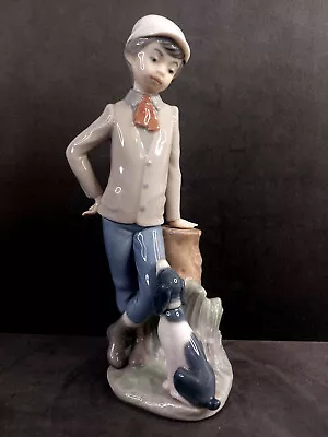 Buy NAO By Lladro  Affectionate Pup  Figurine #0380 Boy With Dog • 22.99£