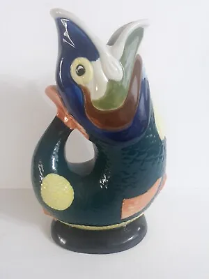 Buy Colorful Dartmouth Devon England Pottery Gurgling Fish Pitcher  10.5   • 56.79£