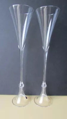 Buy Bohemian Crystal Champagne Flutes With Bell On The Bottom  Set Of Two • 33.21£