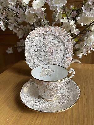 Buy Vintage Belfour Royal Crown Tea Set Trio Gold Floral Tea Cup Saucer & Side Plate • 9.99£