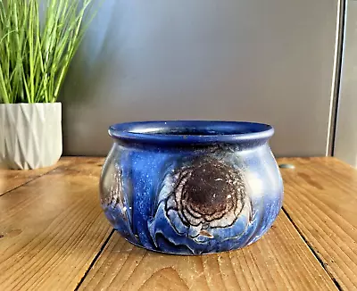 Buy Mid Century Swedish Studio Pottery Abstract Floral Dripglaze Fruit Bowl Scandi • 65£