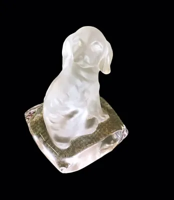 Buy Clear Glass Puppy Dog On Pillow Figurine Nachtmann Bleikristall 24% Germany • 31.77£