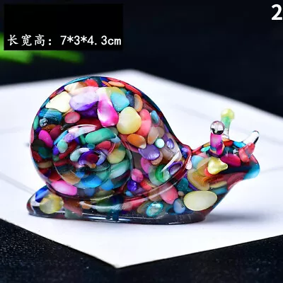Buy 1X Crushed Stone Snail Natural Crystal Cute Shiny Office Tabletop Ornaments Gift • 11.03£