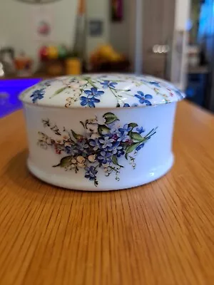 Buy  Objets D Art  3in Round Trinket Box, Fine Bone China, Made In England. • 7£