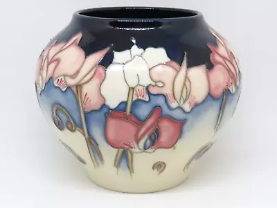 Buy Moorcroft Bulbous Vase 2003. Pink Floral Design. In Excellent Condition. • 120£