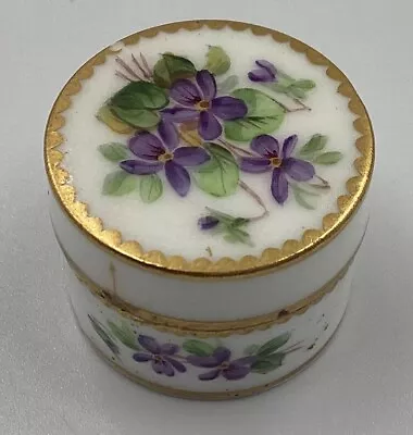 Buy Antique 19thC. RARE Minton Porcelain Trinket Boxes Gilded With Flowers Miniature • 336.17£