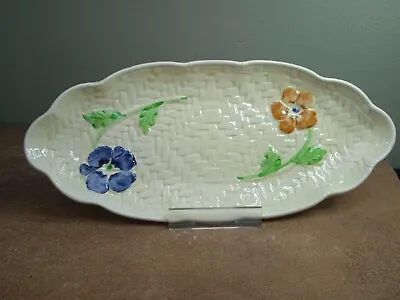 Buy Vintage, English Pottery, Woven/Basket & Pansy, Floral, 12  Or 30cm Serving Dish • 5.95£
