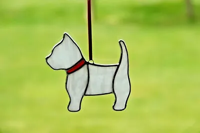 Buy Stained Glass Suncatcher Window Hanger Westie Puppy Dog Home Decoration Gift • 20£