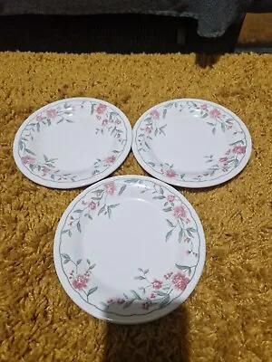 Buy 3 X BHS Pink Jasmine Side Plates 17.5 Cm Excellent Condition • 9.99£
