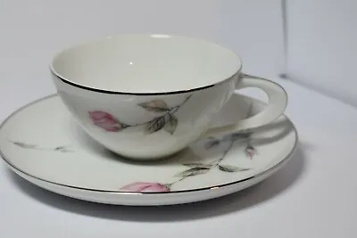Buy Vintage Style House Fine China Dawn Rose Flat Cup & Saucer Set Made In Japan • 9.49£